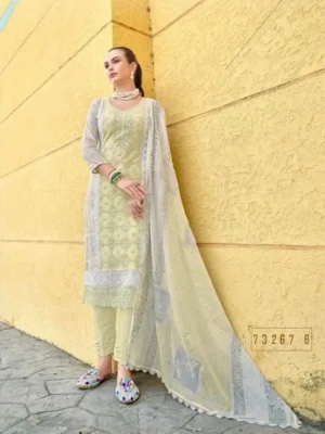 Premium Cotton With Bid Work